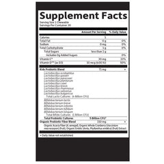Dr. Formulated Probiotics Organic Kids+ Shelf-Stable Strawberry Banana 30 Chewables