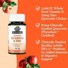 Dr. Formulated Vitamin D3 5,000 IU + Zinc - 30ct Tablets