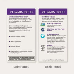 Vitamin Code Raw Zinc 60 Capsules