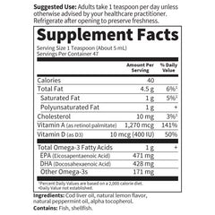 Olde World Icelandic Cod Liver Oil Lemon Mint - 8 fl oz (236 ml) Liquid