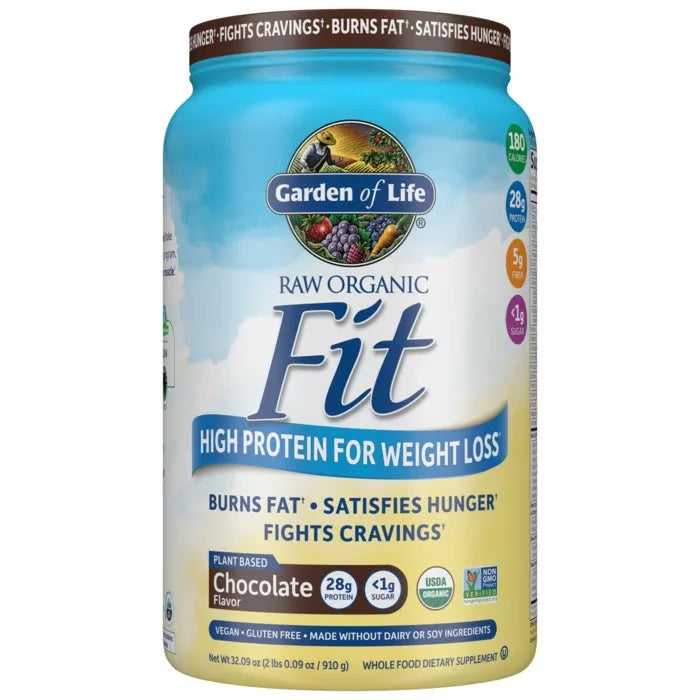 Raw Organic Fit Protein Powder Chocolate Cacao 32.09oz (910g) Powder