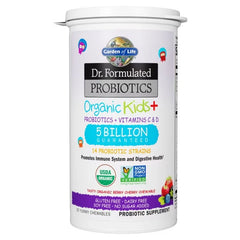 Dr. Formulated Probiotics Organic Kids+ Shelf-Stable Berry Cherry 30 Chewables