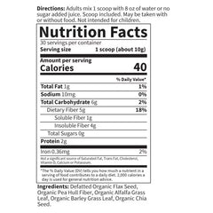 DetoxiFiber Organic Detoxification Fiber Blend Unflavored 10.5oz (300g) Powder