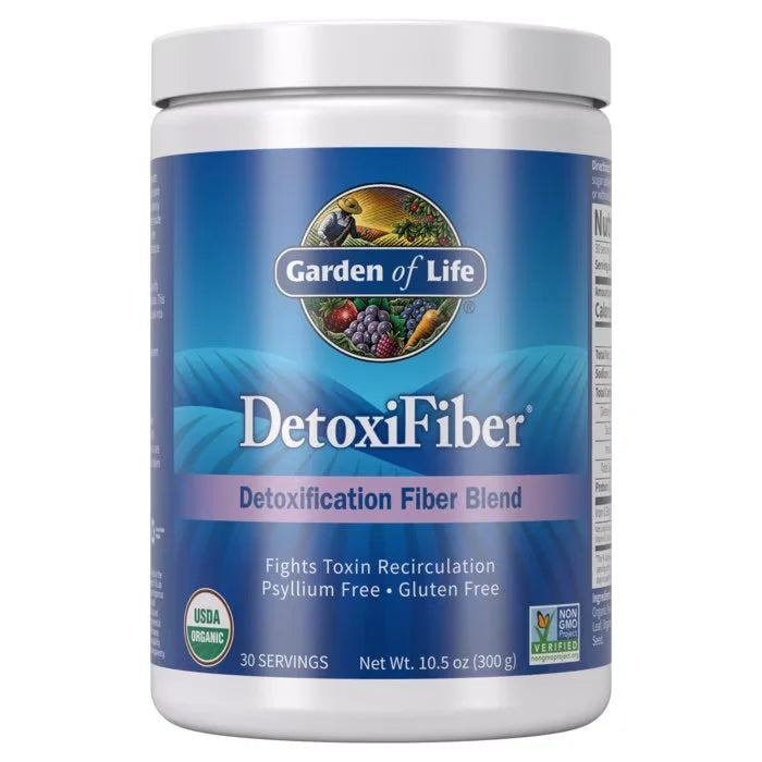 DetoxiFiber Organic Detoxification Fiber Blend Unflavored 10.5oz (300g) Powder