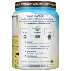 Raw Organic Fit Protein Chocolate Cacao 16.04oz (455g) Powder
