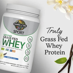SPORT Certified Grass Fed Whey Powder - Vanilla
