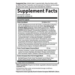 Raw Probiotics Colon Care Shelf-Stable 30 Capsules