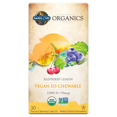 Organics Vegan D3 2,000 IU Raspberry Lemon 30 Chewables