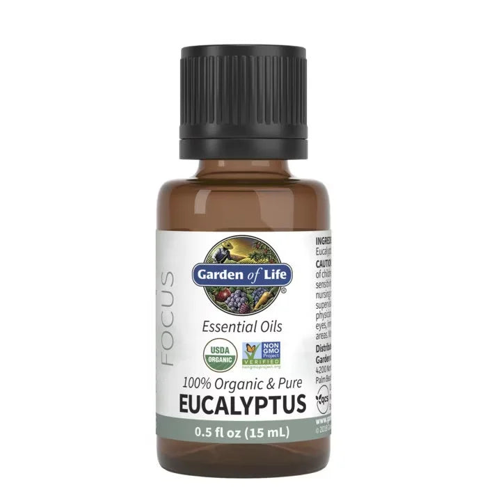 Essential Oils 100% Organic & Pure Eucalyptus 0.5 fl oz (15 ml) Liquid