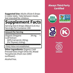 Organics Oil of Oregano Seasonal Drops† Liquid