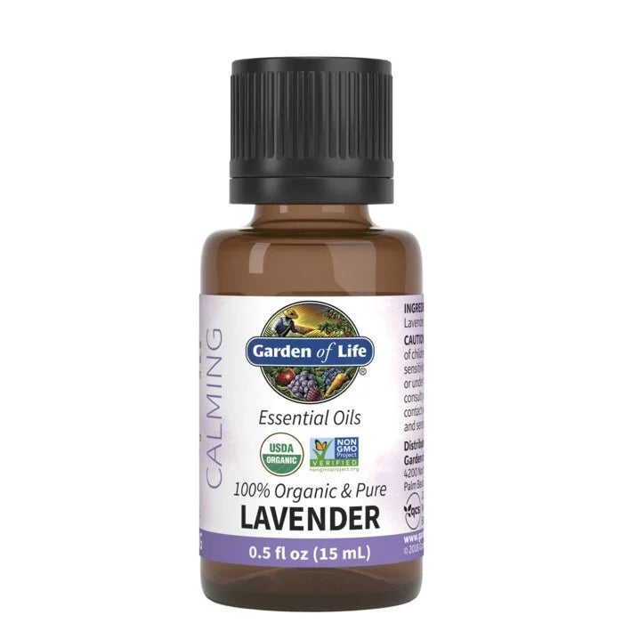 Essential Oils 100% Organic & Pure Lavender 0.5 fl oz (15 ml) Liquid
