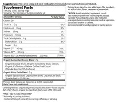 SPORT Organic Plant-Based Energy + Focus Sugar Free Blackberry Cherry 8.1oz (231g) Powder