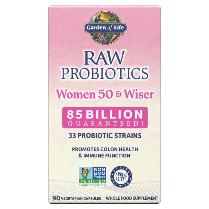 Raw Probiotics Women Cooler 50 & Wiser 90 Capsules