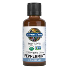 Essential Oils 100% Organic & Pure Peppermint 1 fl oz (30 ml) Liquid