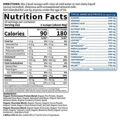 SPORT Organic Plant-Based Protein Chocolate 29.6oz (840g) Powder