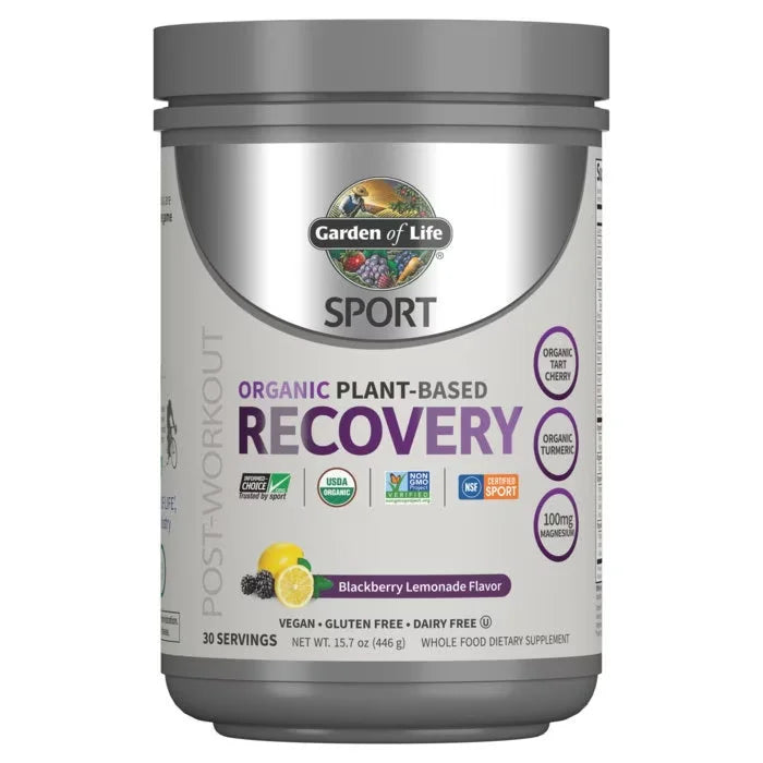 SPORT Organic Plant-Based Recovery Blackberry Lemonade 15.7 oz (446g) Powder
