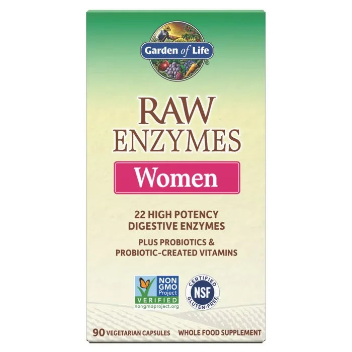RAW Enzymes Women Digestive Health 90 Capsules