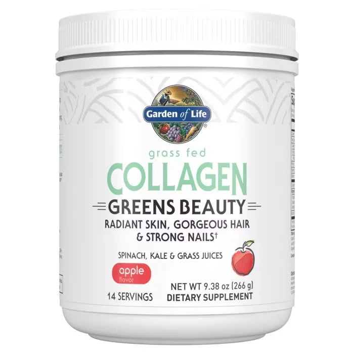 Grass Fed Collagen Greens Beauty Apple 9.38oz (266g) Powder