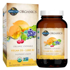 Organics Vegan D3 2,000 IU Raspberry Lemon 30 Chewables