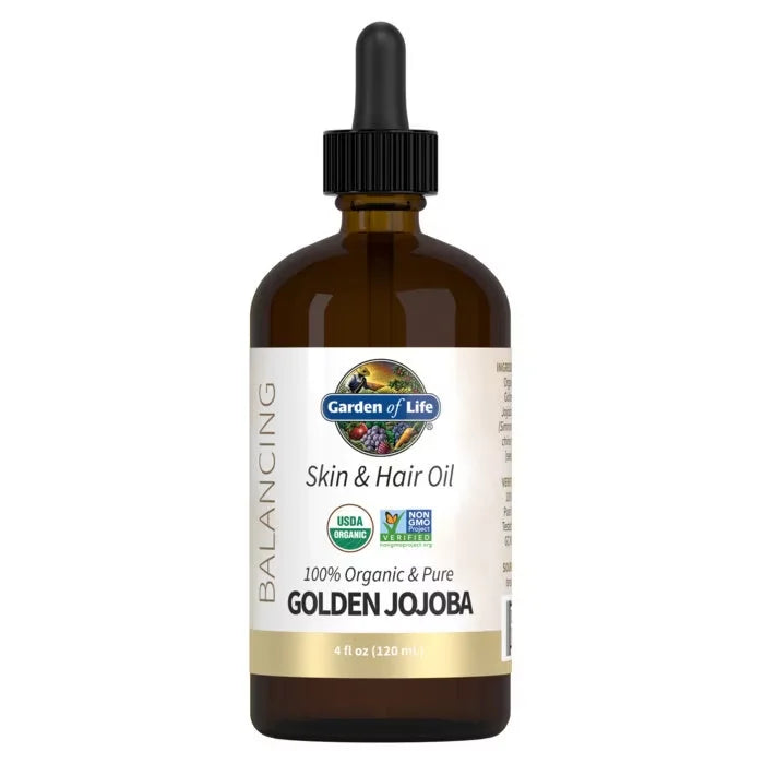 Skin & Hair Oil 100% Organic and Pure Golden Jojoba 3.9 fl oz (115ml) Liquid
