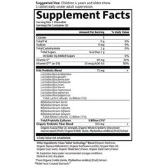 Dr. Formulated Probiotics Organic Kids+ Shelf-Stable Berry Cherry 30 Chewables