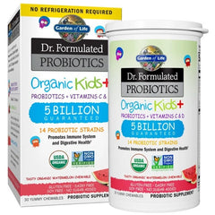 Dr. Formulated Probiotics Organic Kids+ Shelf-Stable Watermelon 30 Chewables