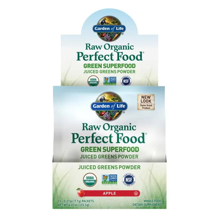 Raw Organic Perfect Food Green Superfood Apple 8.14oz (231g) Powder